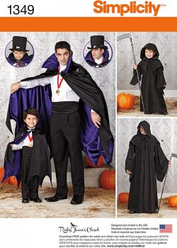 Simplicity Sewing Pattern 1349 - Boys' and Men's Capes