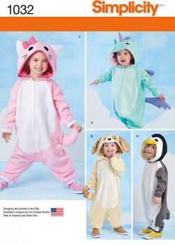Simplicity Sewing Pattern 1032 - Toddlers' Animal Costumes