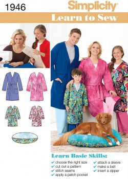Simplicity Sewing Pattern 1946 - Learn to Sew Child's Teen's & Adults' Robe