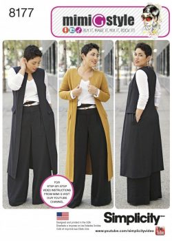Simplicity Sewing Pattern 8177-AA - Style Pants Coat or Vest and Knit Top for Miss and Plus Sizes