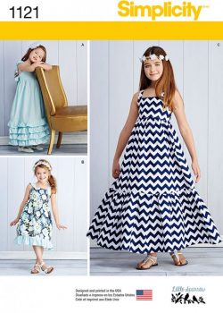 Simplicity Sewing Pattern 1121-K5 - Childs and Girls Pullover Dresses