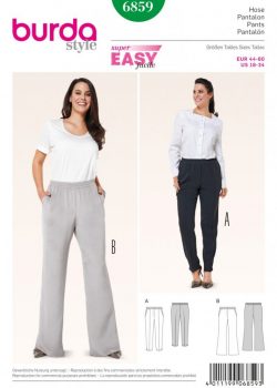 Burda Style Sewing Pattern - 6859 - Pants Plus Sizes