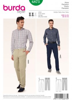 Burda Style Sewing Pattern - 6873 - Pants Menwear|Sportswear