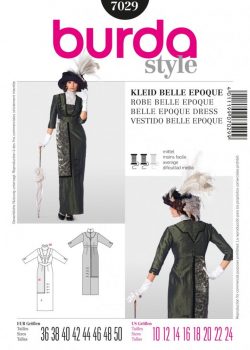 Burda Style Sewing Pattern - 7029 - Belle Epoque Dress Historical Costumes