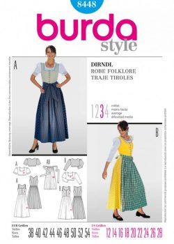 Burda Style Sewing Pattern - 8448 - Dirndl Dresses