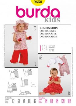 Burda Style Sewing Pattern - 9650 - Coordinates Baby