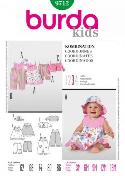 Burda Style Sewing Pattern - 9712 - Coordinates Baby