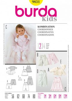 Burda Style Sewing Pattern - 9831 - Coordinates Baby