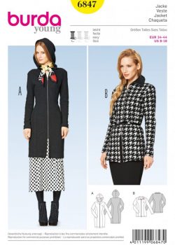 Burda Style Sewing Pattern - 6847 - Jacket Jackets Coats Waistcoats