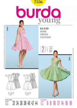 Burda Style Sewing Pattern - 7556 - Dress Dresses | Festival Fashion