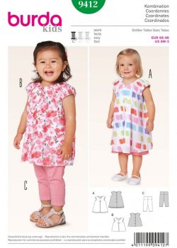 Burda Style Sewing Pattern - 9412 - Coordinates Baby