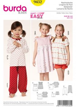 Burda Style Sewing Pattern - 9432 - Sleepwear Underwear