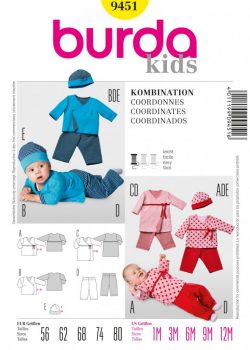 Burda Style Sewing Pattern - 9451 - Coordinates Baby