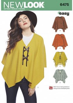 New Look Pattern 6475 - Easy Poncho and Cape