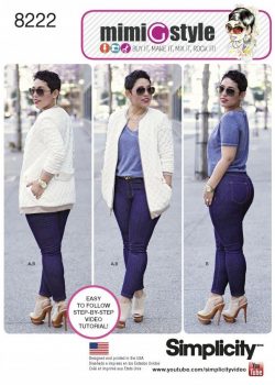 Simplicity Sewing Pattern 8222-R5 - Mimi G Bomber Jacket and Stretch Skinny Jeans