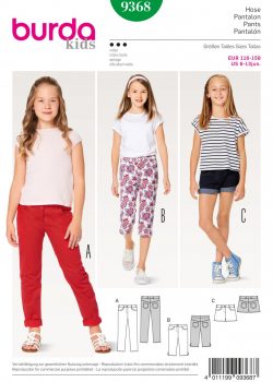 Burda Style Sewing Pattern - 9368 - Girl/Girl Plus Pants