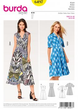 Burda Style Sewing Pattern - 6497 - Misses' V-Neck Dress