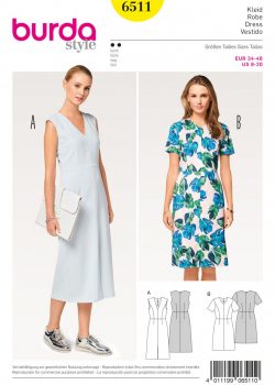 Burda Style Sewing Pattern - 6511 - Misses V-neck Dress
