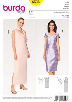 Burda Style Sewing Pattern - 6523 - Misses' One-Shoulder Dress