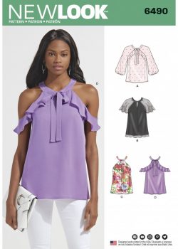 New Look Pattern 6490 - Misses' Blouses With Sleeve Variations