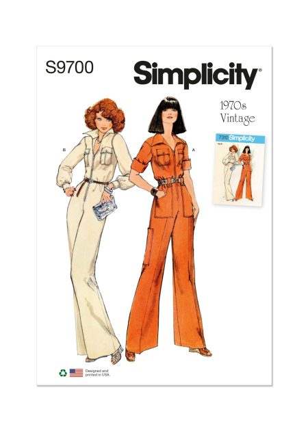 Simplicity Sewing Pattern - 9700 - Misses' Vintage Jumpsuit - Size Y5 (18-20-22-24-26)