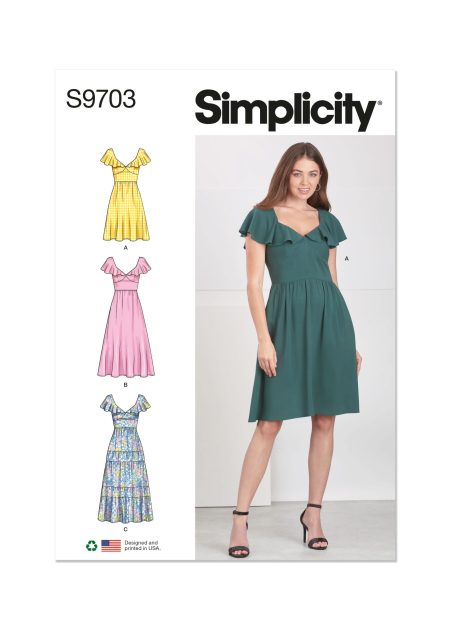 Simplicity Sewing Pattern - 9703 - Misses' Dresses - Size P5 (12-14-16-18-20)