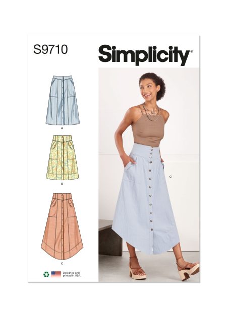 Simplicity Sewing Pattern - 9710 - Misses' Skirts - Size Y5 (18-20-22-24-26)