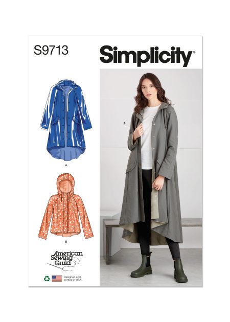 Simplicity Sewing Pattern - 9713 - Misses' Parka Jacket - Size Y5 (18-20-22-24-26)