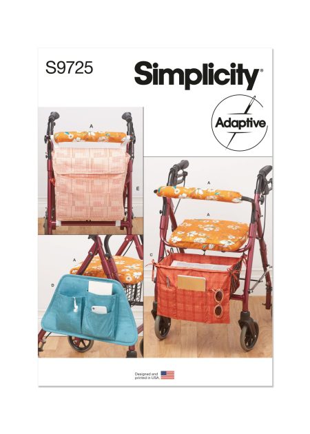 Simplicity Sewing Pattern - 9725 - Wheeled Walker Accessories - Size Os (One Size)