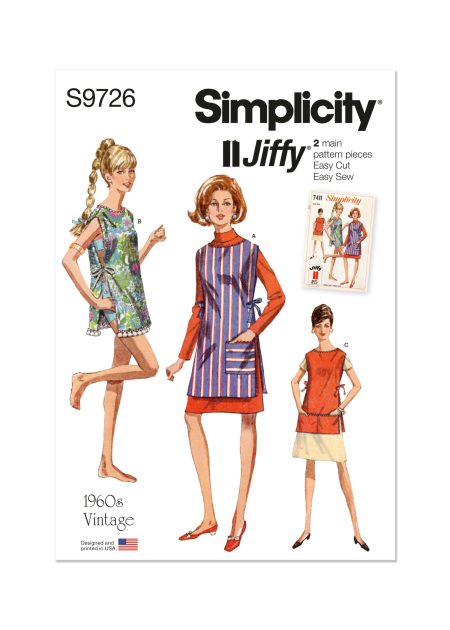 Simplicity Sewing Pattern - 9726 -  Misses' Vintage Apron Or Beach Cover - Size Os (One Size)