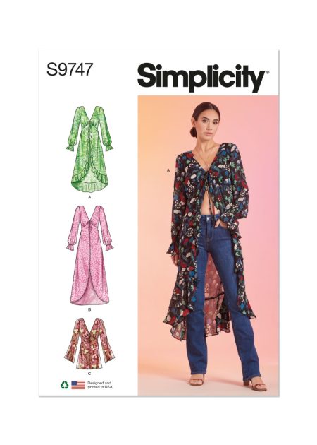 Simplicity Sewing Pattern  Misses' Dusters - Size Y5 (18-20-22-24-26)