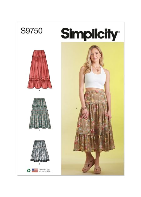 Simplicity Sewing Pattern  Misses' Skirt in Three Lengths - Size Y5 (18-20-22-24-26)