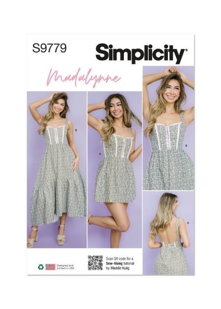 Simplicity Sewing Pattern – S9779 MISSES' DRESS IN TWO LENGTHS - Size Y5 (18-20-22-24-26)