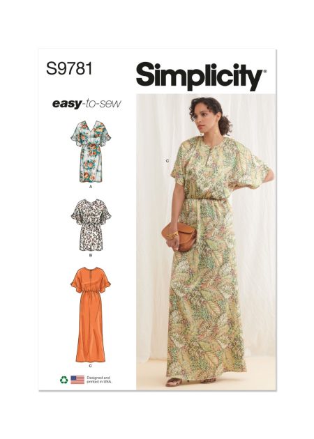 Simplicity Sewing Pattern – S9781 MISSES' DRESSES - Size Y5 (18-20-22-24-26)