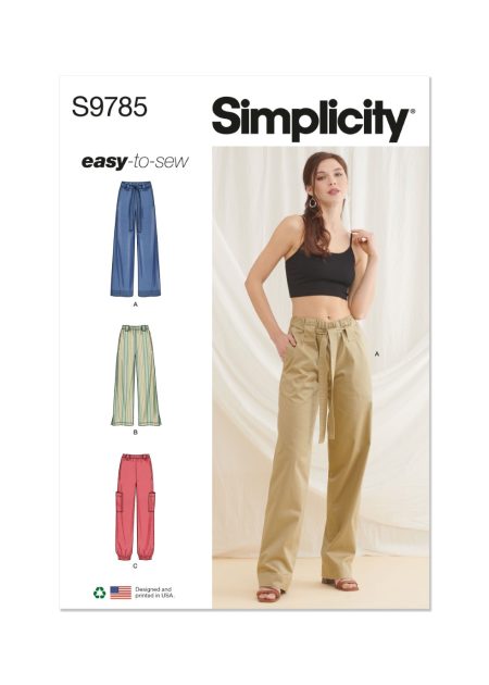 Simplicity Sewing Pattern – S9785 MISSES' PANTS - Size Y5 (18-20-22-24-26)