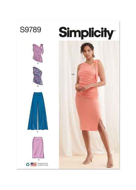 Simplicity Sewing Pattern – S9789 MISSES KNIT TOPS, PANTS AND SKIRT - Size P5 (12-14-16-18-20)