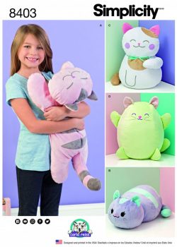 Simplicity Sewing Pattern 8403-OS - Stuffed Kitties