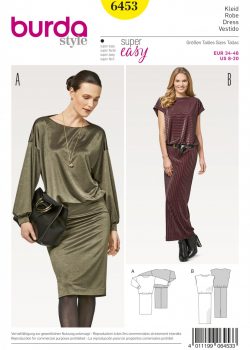 Burda Style Sewing Pattern - 6453 - Misses' Jersey Dress