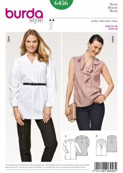Burda Style Sewing Pattern - 6456 - Misses' Flounce Blouse