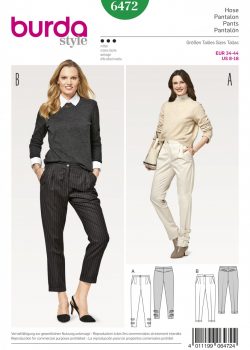 Burda Style Sewing Pattern - 6472 - Misses' Pleated Trousers
