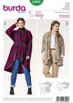 Burda Style Sewing Pattern - 6490 - Misses' Soft Drape Jackets