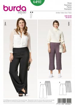 Burda Style Sewing Pattern - 6492 - Misses' Pants