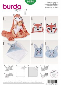 Burda Style Sewing Pattern - 6494 - Bath Accessories