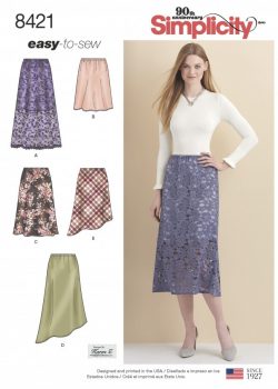 Simplicity Sewing Pattern 8421-U5 -Skirts in Three Lengths with Hem Variations