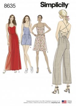 Simplicity Sewing Pattern 8635-R5 - Misses Dress/Jumpsuit and Romper