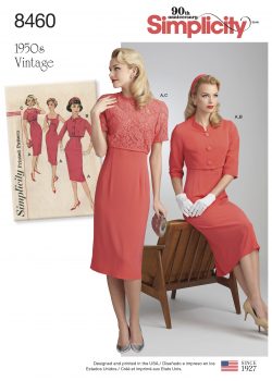 Simplicity Sewing Pattern 8460-R5 - Misses' Vintage Dress and Jackets