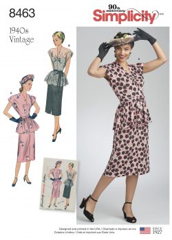 Simplicity Sewing Pattern 8463-R5 - Misses' Vintage Two Piece Dress