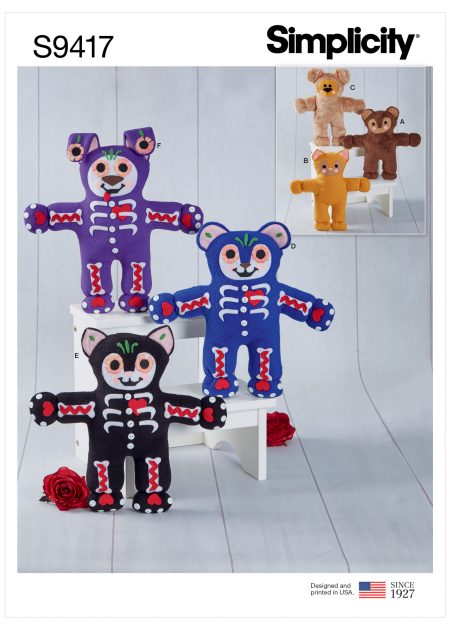 Simplicity Sewing Pattern S9417-OS Soft Toy Animals - Old Number S8968-OS